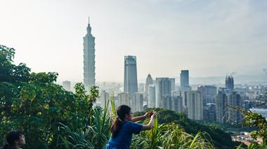 The Taipei 101 as seen from Xiangshan in Taipei, Taiwan. Find the story in 